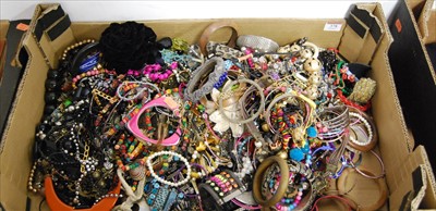 Lot 378 - A box containing a large collection of costume...