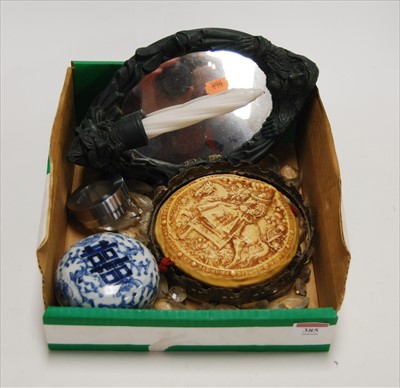 Lot 385 - A collection of items, to include a brass and...