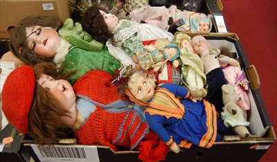 Lot 438 - An Armand Marseille bisque headed doll have...