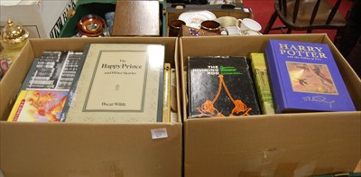 Lot 428 - Two boxes of modern hardback books, mixed...