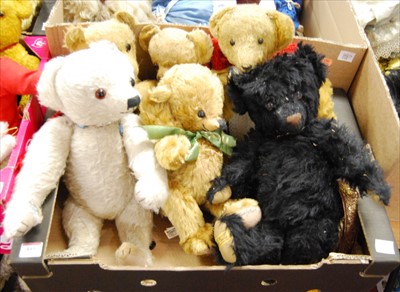 Lot 445 - Two boxes of assorted children's soft toys to...