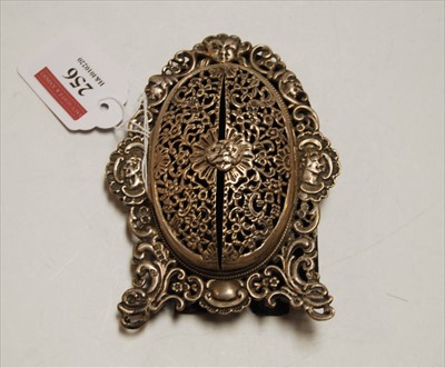Lot 256 - A Victorian silver oval picture frame, having...