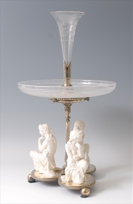 Lot 1147 - A late Victorian silver plated table...