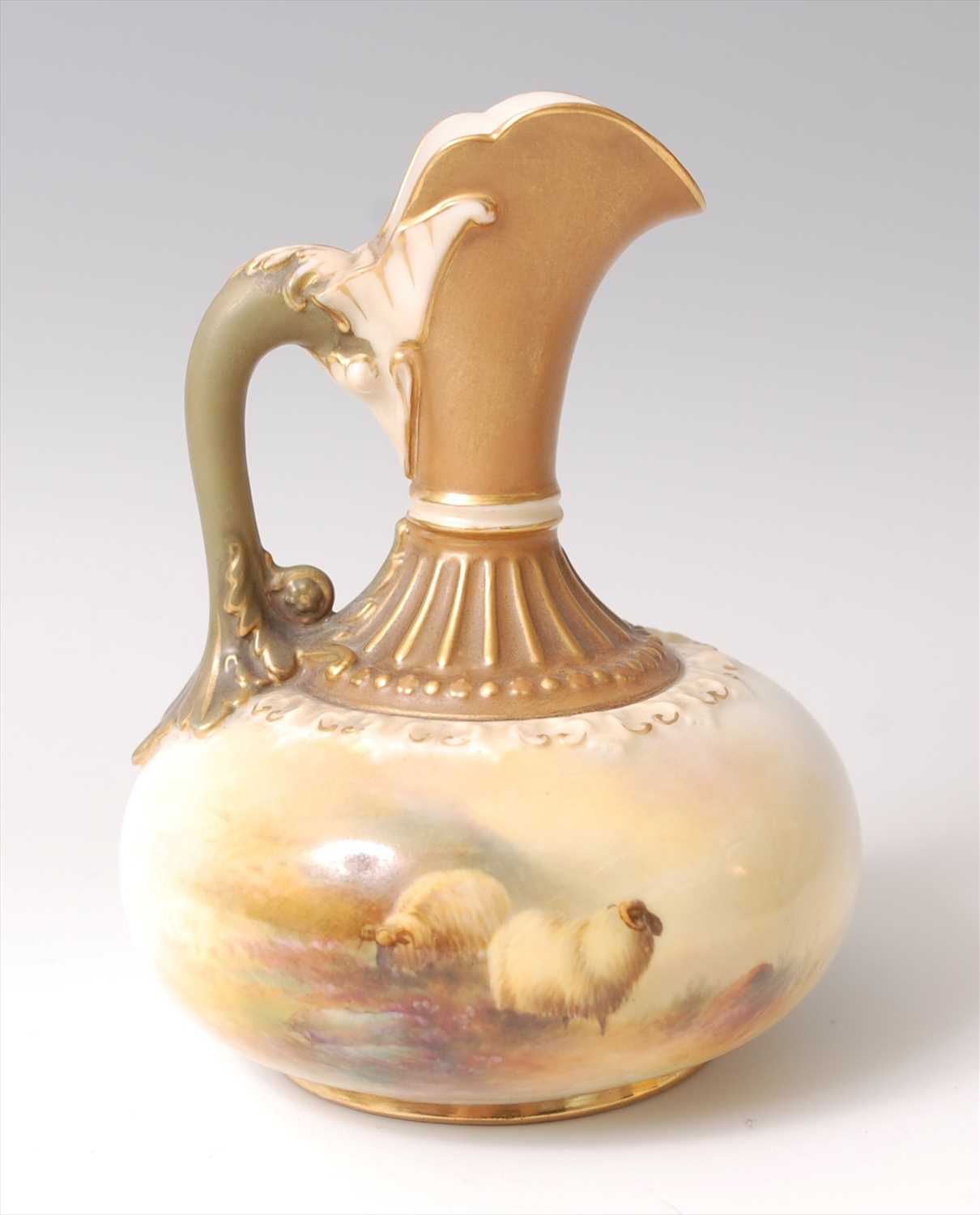 Lot 1066 - A Worcester porcelain miniature ewer, shape No....