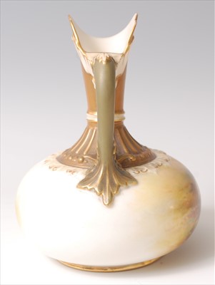 Lot 1066 - A Worcester porcelain miniature ewer, shape No....