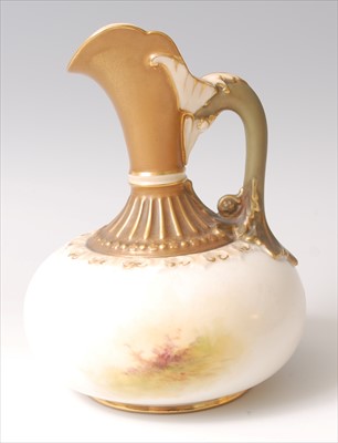 Lot 1066 - A Worcester porcelain miniature ewer, shape No....