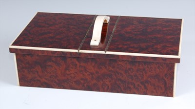 Lot 33 - An Art Deco burr walnut and ivory mounted...