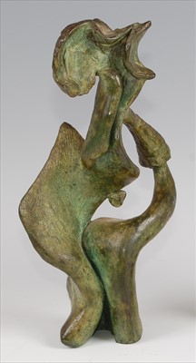 Lot 211 - Modern British School - Abstract study, green...