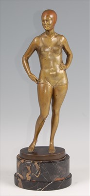 Lot 214 - Bruno Zach (Austrian 1891-1935) - The Bather,...