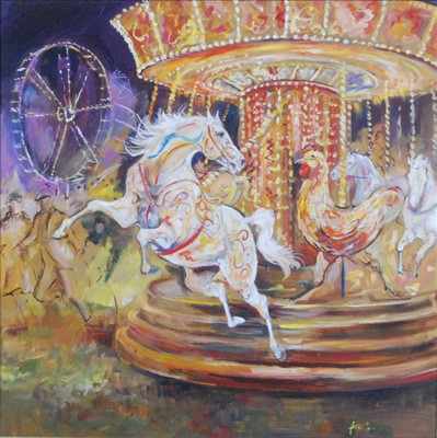 Lot 284 - Jacquie Jones (b.1961) - Breaking Free, oil on...