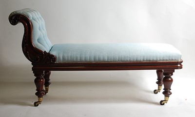 Lot 1167 - A William IV mahogany framed day-bed, the...