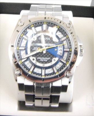 Lot 2166 - A gents Bulova Precisionist steel cased ultra...