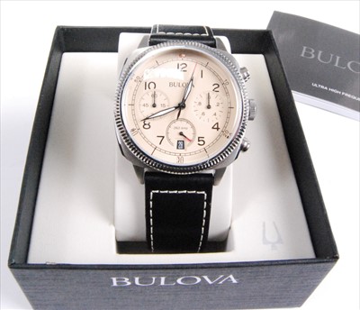 Lot 2167 - A gents Bulova steel cased ultra high...