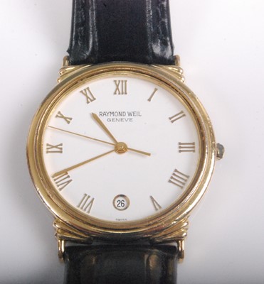 Lot 2080 - A Gents Raymond Weil gold plated quartz...