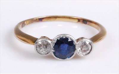 Lot 1196 - A yellow and white metal early 20th century...