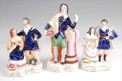 Lot 1133 - A Victorian Staffordshire figure of Robert...