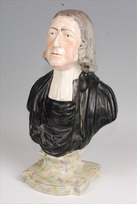Lot 1100 - An early 19th century pearlware head and...