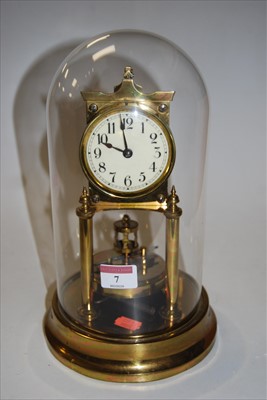Lot 7 - A mid-20th century lacquered brass anniversary...