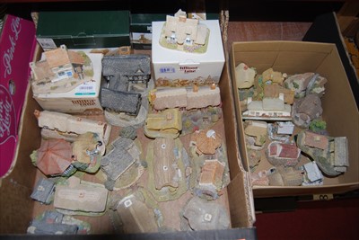 Lot 41 - Two boxes of Lilliput Lane cottage ornaments,...