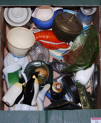 Lot 52 - A box of miscellaneous items, to include a...