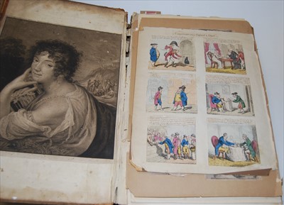 Lot 73 - A large 19th century leather bound scrap album...