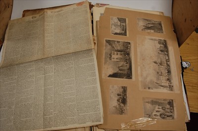 Lot 73 - A large 19th century leather bound scrap album...