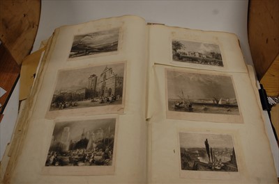 Lot 73 - A large 19th century leather bound scrap album...