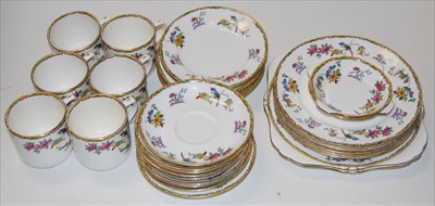 Lot 96 - A 1930s Grafton China part tea service,...