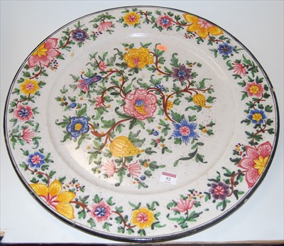 Lot 92 - A large 20th century continental earthenware...