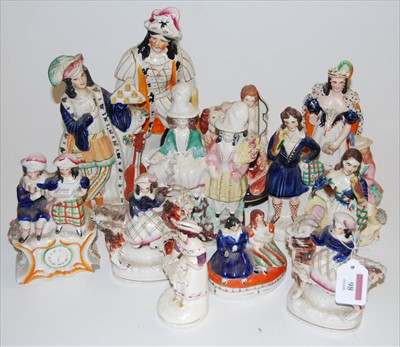 Lot 98 - A Victorian Staffordshire figure modelled as...