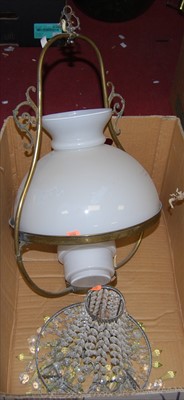 Lot 136 - A mid-20th century three-tier ceiling light...