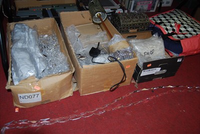 Lot 138 - A box of ZsaZsa patent cow leather curtains,...