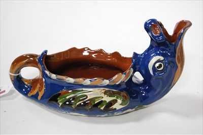 Lot 146 - A circa 1900 Devonware Pottery grotesque fish...