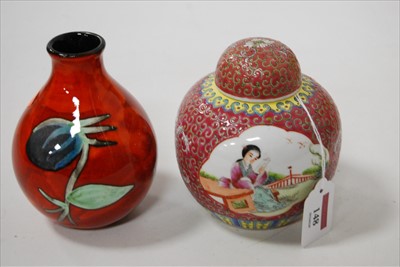 Lot 148 - A Chinese ginger jar and cover, decorated with...
