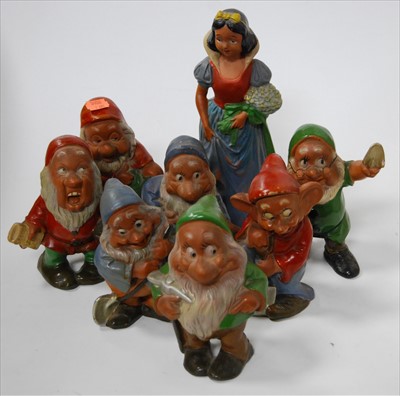 Lot 157 - A set of glazed terracotta and polychrome...