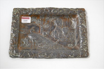 Lot 160 - A Japanese Meiji period copper tray of...