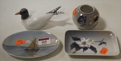 Lot 165 - A Bing & Grondhal pin dish, of oval form,...