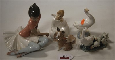 Lot 166 - A Lladro figure of a female ballerina, in...