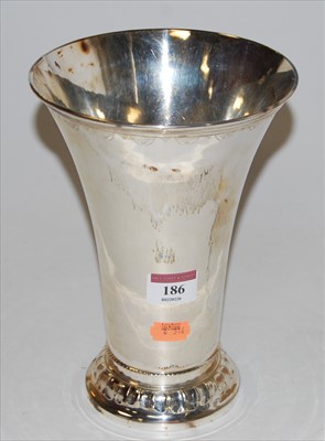 Lot 186 - A mid-20th century white metal vase, of...