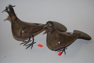 Lot 192 - A pair of 20th century Persian white metal...