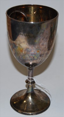 Lot 193 - A late Victorian silver pedestal trophy cup,...