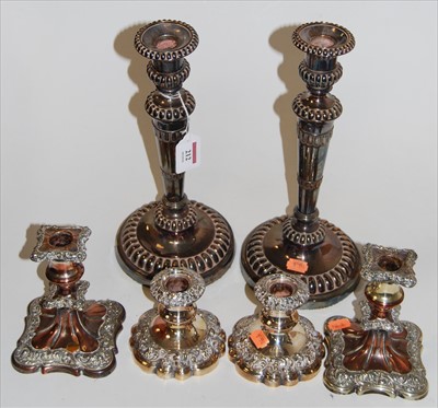 Lot 212 - A pair of Victorian Old Sheffield plate table...