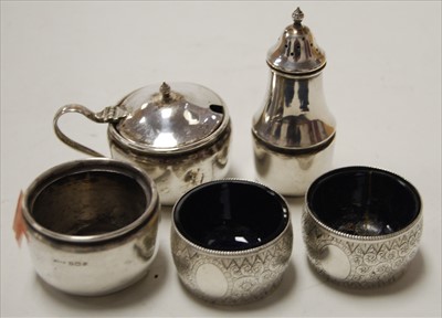 Lot 255 - Assorted Victorian and later silver cruets to...