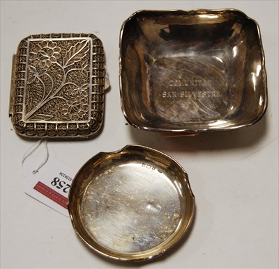 Lot 258 - A continental white metal sweetmeat dish,...