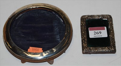 Lot 269 - A small silver and embossed silver easel...