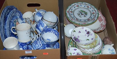 Lot 575 - Two boxes of mixed tea and dinner wares to...