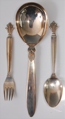 Lot 146 - Georg Jensen (1866-1935) - a 1930s sterling...
