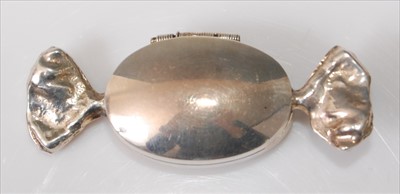 Lot 144 - An early 20th century novelty silver pill box...