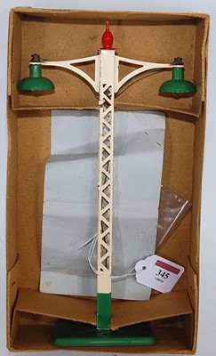 Lot 345 - 1938-41 Hornby No. 2E lamp standard, green...