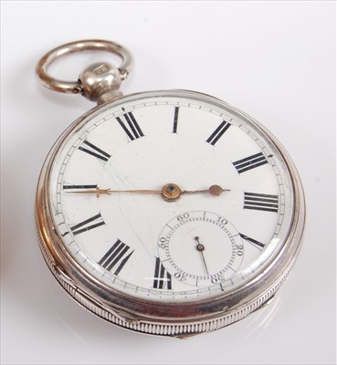 Lot 1260 - A Gent's sterling silver open face keywind...